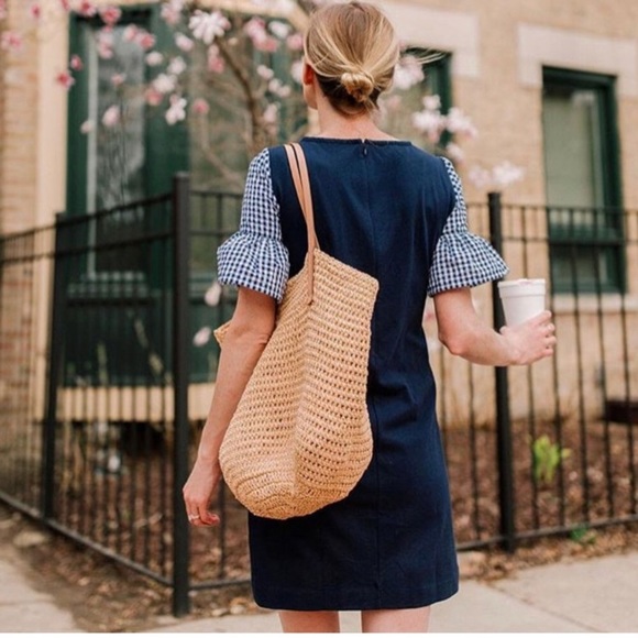 J. Crew Dresses & Skirts - J. CREW Casual Gingham Bell Sleeve Dress